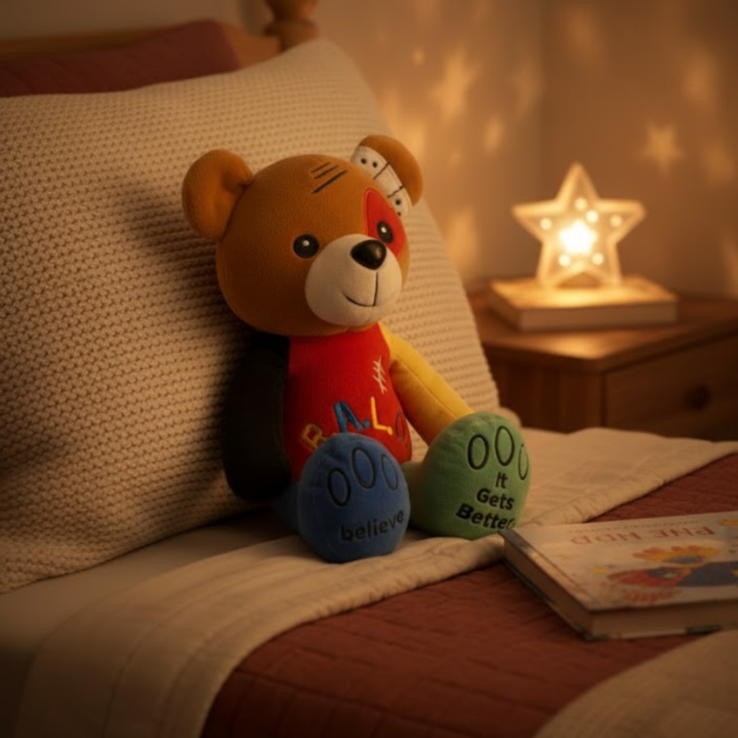 RALO Bear - Emotional Wellness Tool & Affirmation Plush for Resilience
