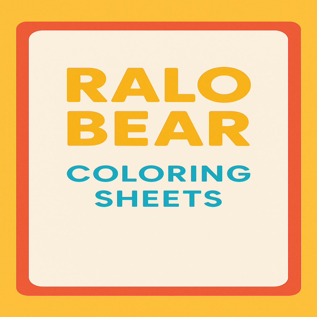 RALO Bear Coloring Sheets