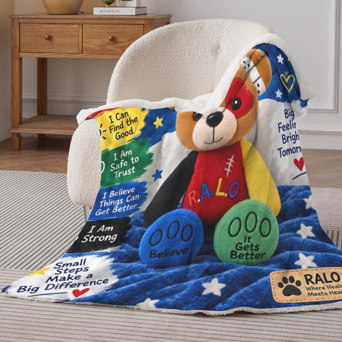RALO Bear 40" × 50" Kids Comfort Blanket