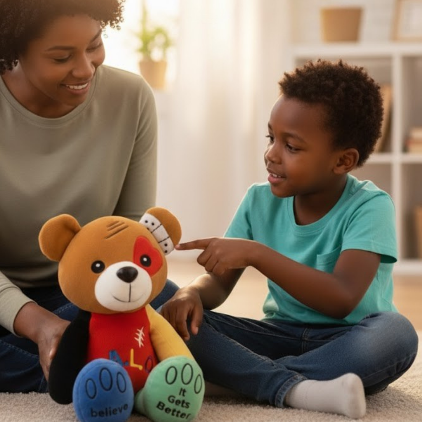 RALO Bear - Emotional Wellness Tool & Affirmation Plush for Resilience