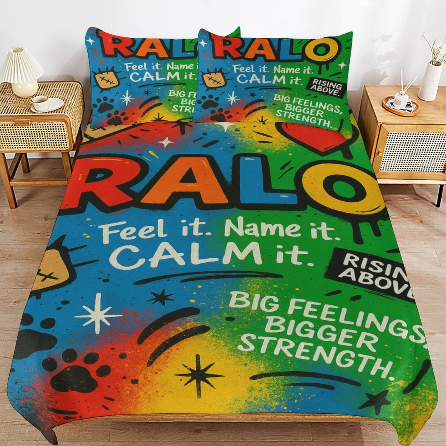 Feel It. Name It. Calm It.” Bedding Set