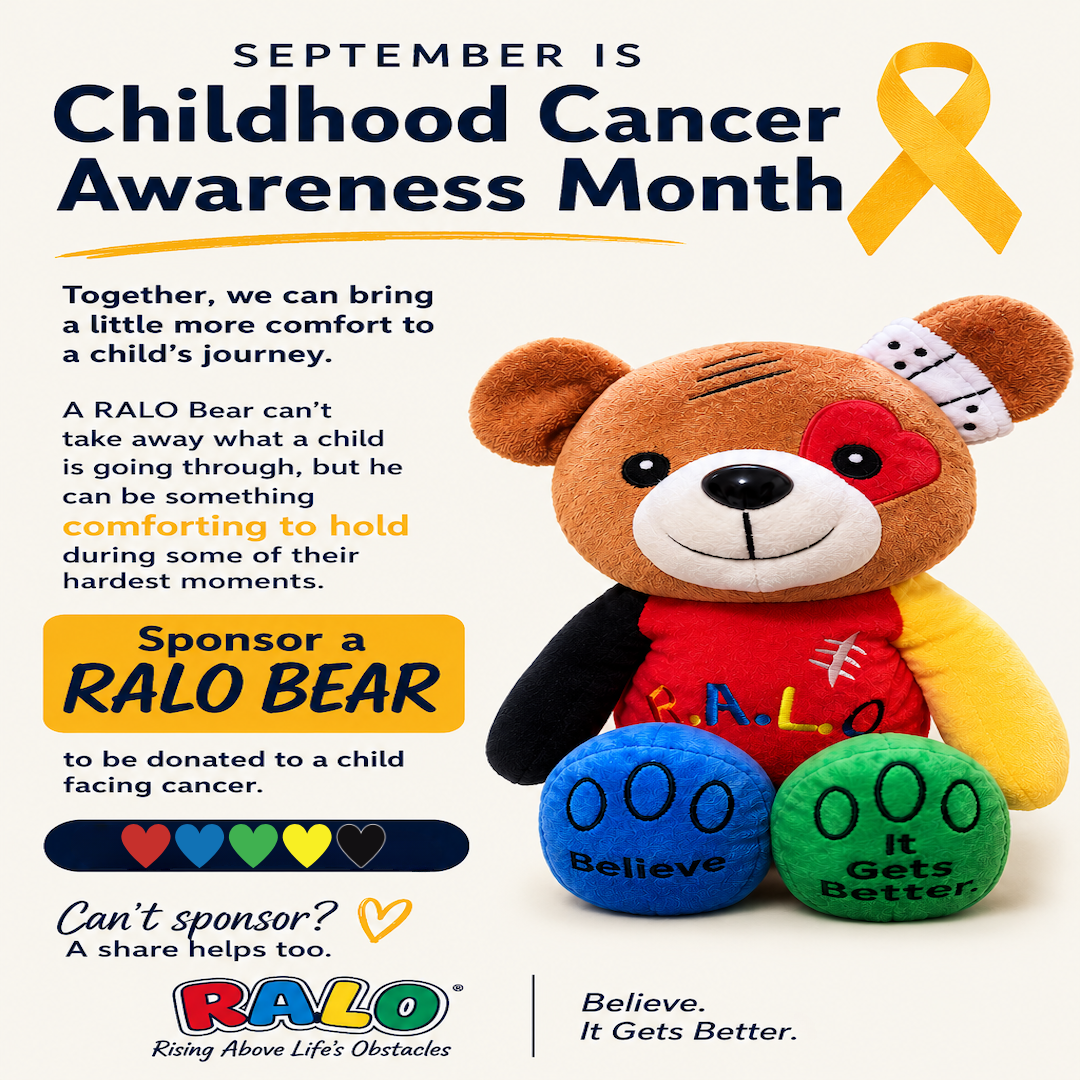 Sponsor a RALO Bear – Childhood Cancer Campaign
